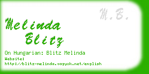 melinda blitz business card